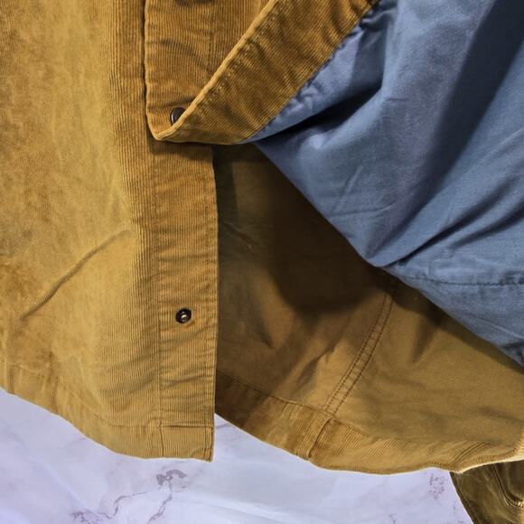 Chubbies Jacket Mens Medium Brown Corduroy Shirt Jacket Dont Even Chai Collared - Picture 5 of 12